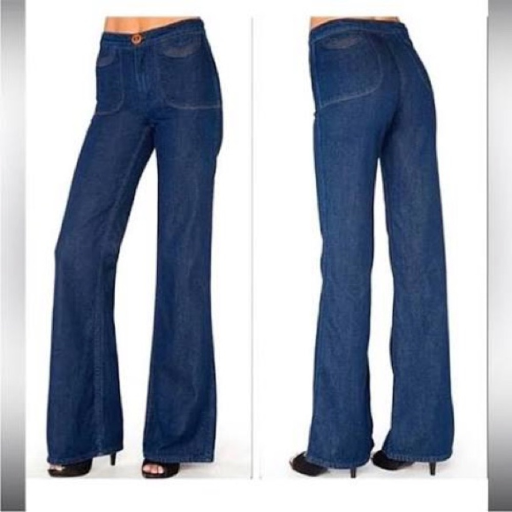 70s retro J Brand  Dark Blue Flare Jeans